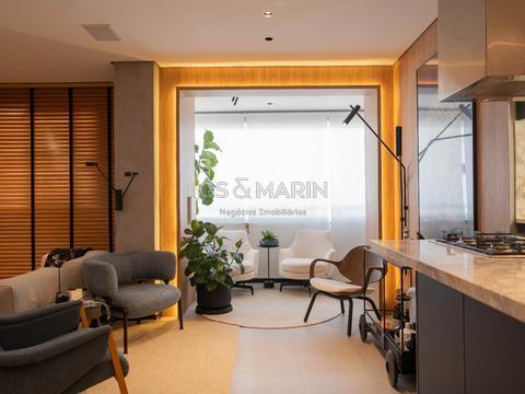 Apartamento à venda no Ed. Liberty Towers, Gleba Palhano, com 2 quartos e móveis planejados